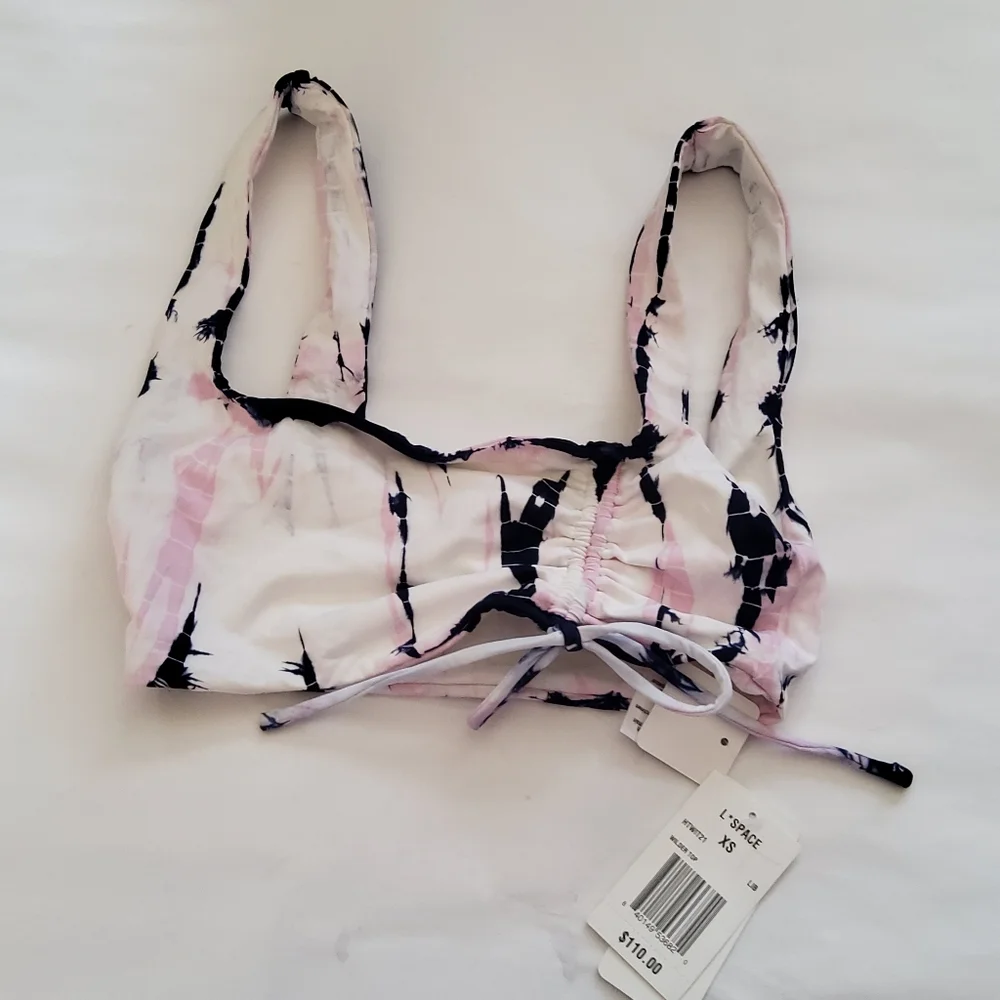 NWOT L*Space Liberty Tie Dye Wilder Bikini Swimsuit Top Size XS